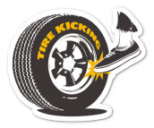 Tire Kicking Logo Sticker 5"