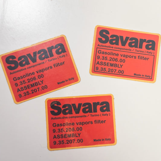 Savara Fuel Evaporarion Canister Sticker Reproduction for Lamborghini