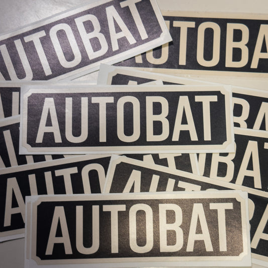 "Autobat" Vintage 1950s Battery Sticker Reproduction