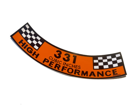 331 Stroker Air Cleaner Decal for Vintage 1960s Ford Mustang, Falcon, Bronco, and More!