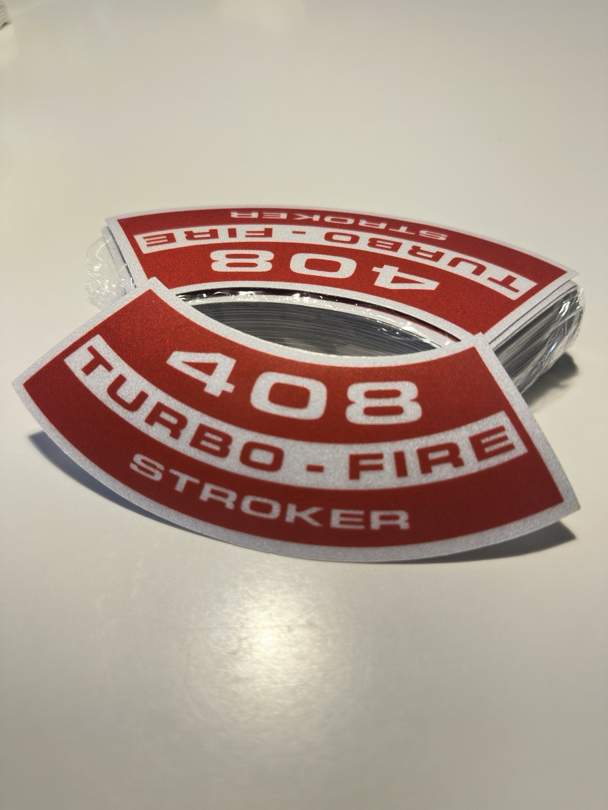 408 Stroker Air Cleaner Decal for Vintage 1960s Chevy Impala, Biscayne –  Tire Kicking, image size:1200x1600